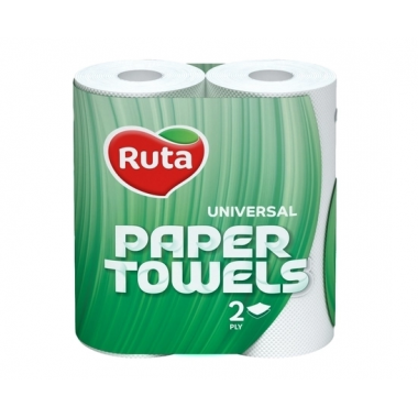 Полотенца бумажные Ruta Universal двухслойные белые 2 рулона