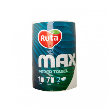 Рушник паперовий двошаровий Ruta MAX 1 рулон в пачці
