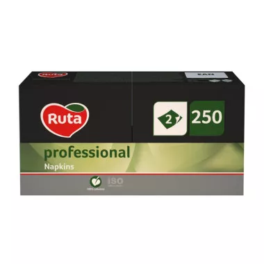 Серветки паперові двошарові Ruta Professional 33х33 см чорні 1/4 складання 250 аркушів