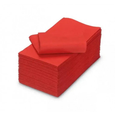 Серветка столова 2-шарова 30х33 см 180 аркушів червона 1/8 складання Серветка столова 2-шарова 30х33 см 180 аркушів червона 1/8 складання