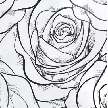 Серветка паперова 33х34 см біла 2-шарова тиснення "льон" Троянда чорна 25 аркушів