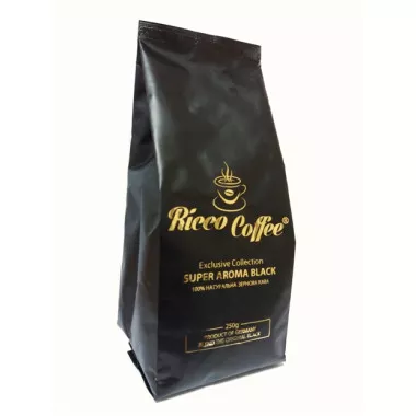 Кава зернова Ricco Coffee Super Aroma Black (Чорний) 250 грам