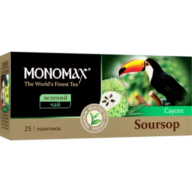 Чай пакетований зелений Мономах Soursop 25 х 1.5 г