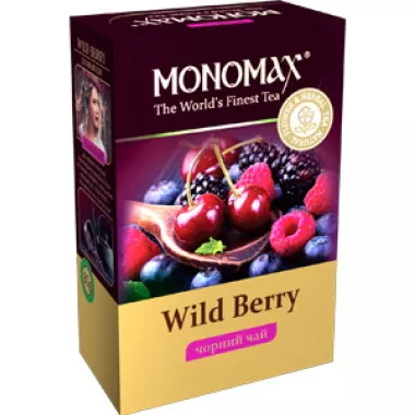 Чай Мономах Wild Berry чорний цейлонський з ягодами і ароматом чорниці 80 грам