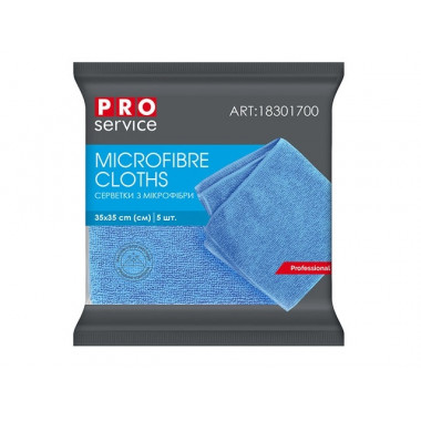 Салфетки из микрофибры PRO service 35х35 см универсальные 5 штук