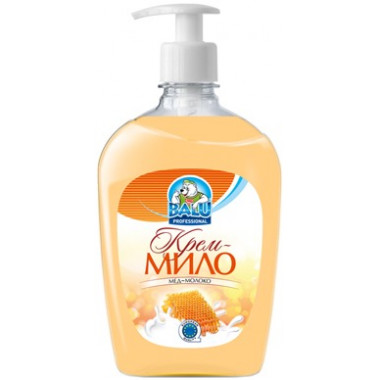 Крем-мило рідке Balu Мед-Молоко з дозатором 500 мл