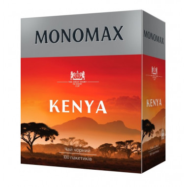 ТМ Мономах Kenya чай чорний 100 фільтр-пакетів з ниткою по 2 г