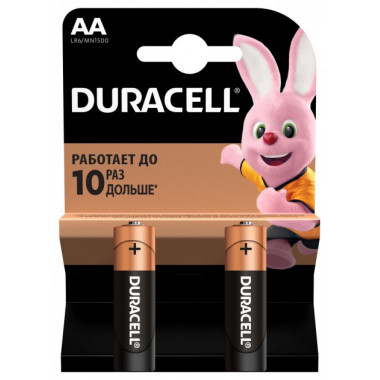 Батарейки пальчиковые Duracell АА LR06 MN1500 1X2 штуки