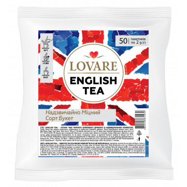 ТМ LOVARE Trevel English tea пакетований 50 по 2 г